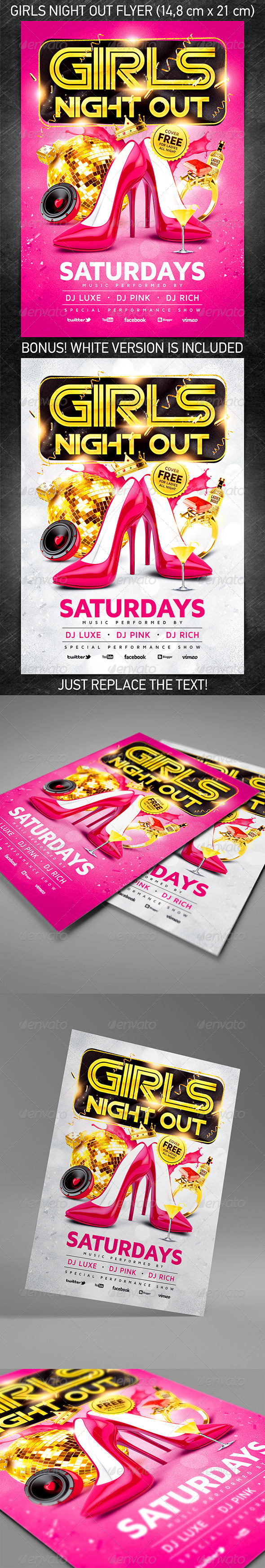 Girls night out party flyer - Events Flyers