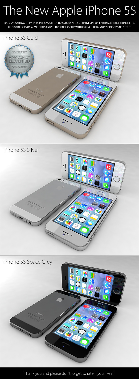iPhone 5S - 3DOcean Item for Sale