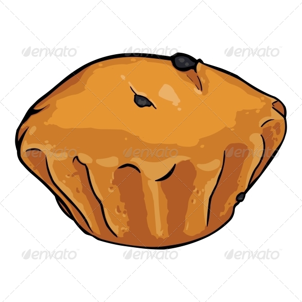 Vector Cartoon Plum Cake Vector Cartoon Plum Cake