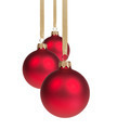 Photo of Three red Christmas balls | Free christmas images