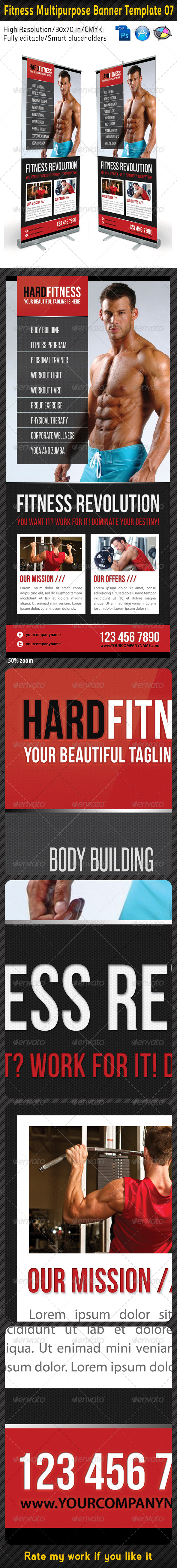 Fitness Multipurpose Banner Template 07 Fitness Multipurpose Banner Template 07