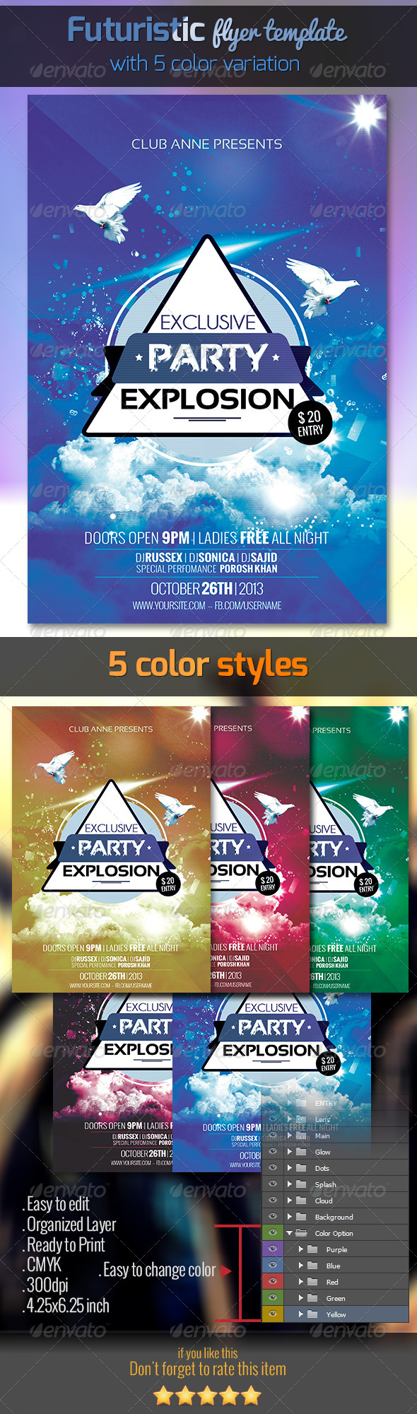 Futuristic Flyer Template Futuristic Flyer Template