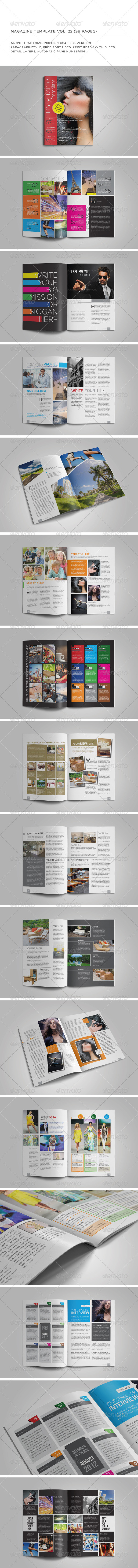 A5 Portrait 28 Pages MGZ (Vol. 22) - Magazines Print Templates