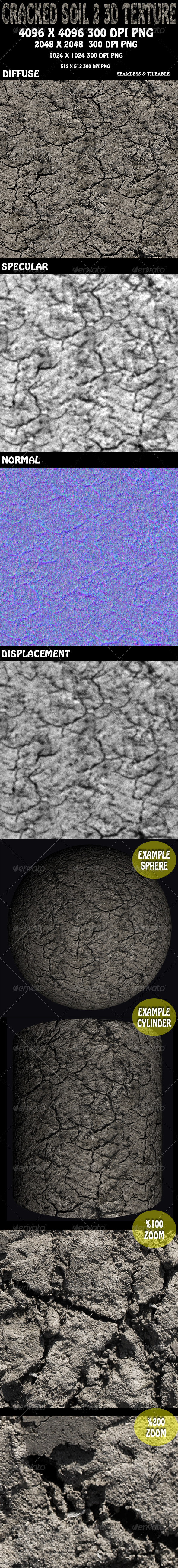 Cracked Soil 2 3D Texture Cracked Soil 2 3D Texture