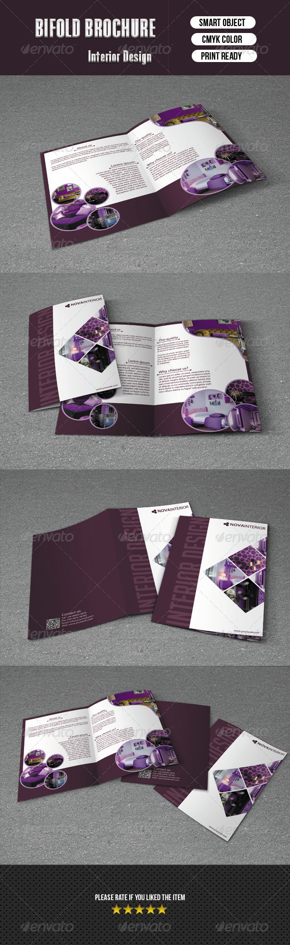 Bifold Brochure For Interior Design - Corporate Brochures