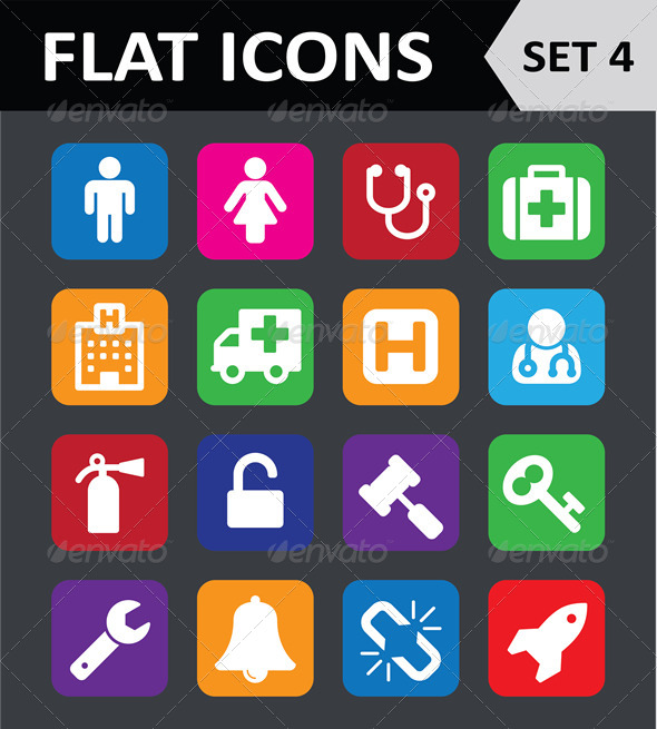 Universal Colorful Flat Icons Set 4 Universal Colorful Flat Icons Set 4