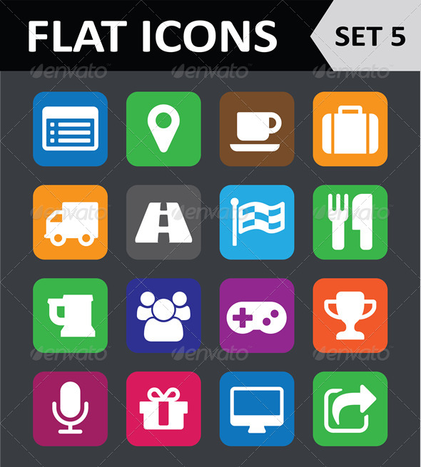 Universal Colorful Flat Icons Set 5 Universal Colorful Flat Icons Set 5