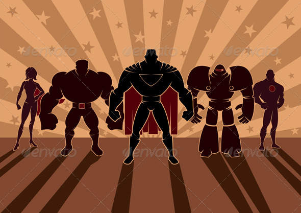 Superhero Team - People Characters