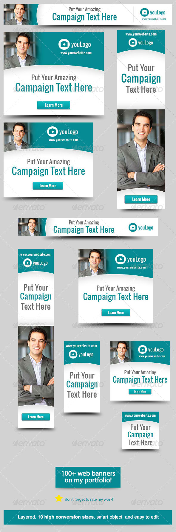 Corporate Web Banner Design Template 28 - Banners &amp; Ads Web Elements