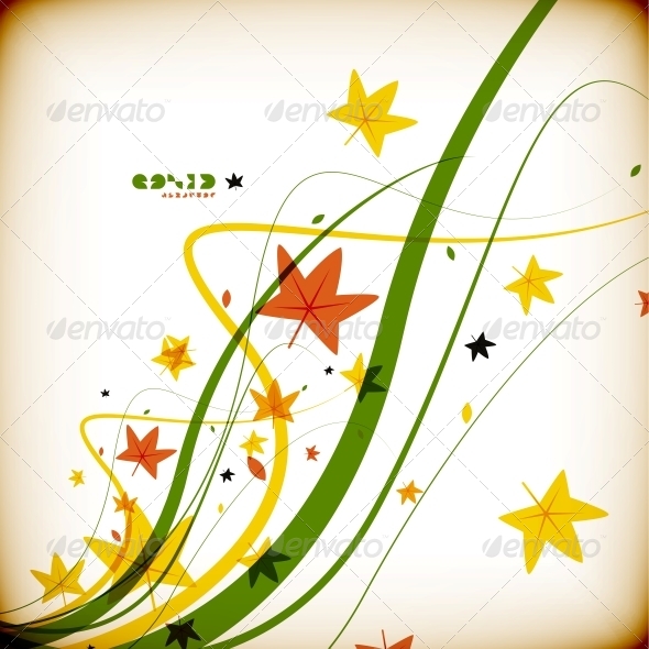 Autumn Flying Leaves Vintage Abstract Background Autumn Flying Leaves Vintage Abstract Background