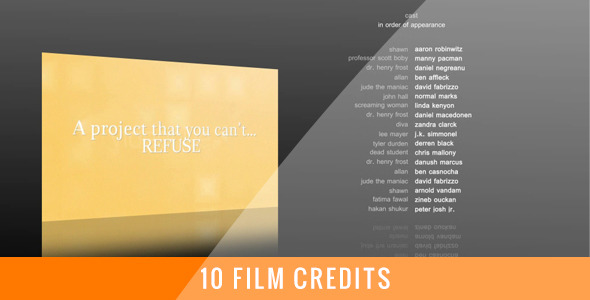 Free download 10 Film Credits nulled Videohive