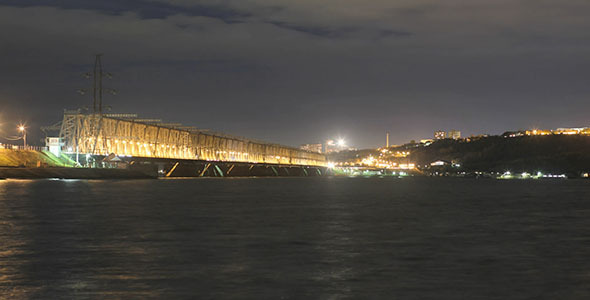 Night City Bridge Road Traffic Time Lapse Night City Bridge Road Traffic Time Lapse