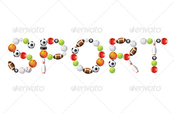 Sport Word from Balls Vector Sport Word from Balls Vector