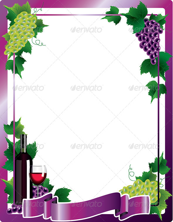 Wine Frame Background Vector Illustration