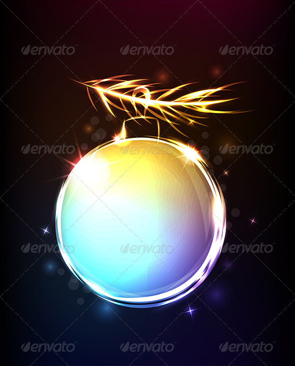 Background with Shining Ball Background with Shining Ball