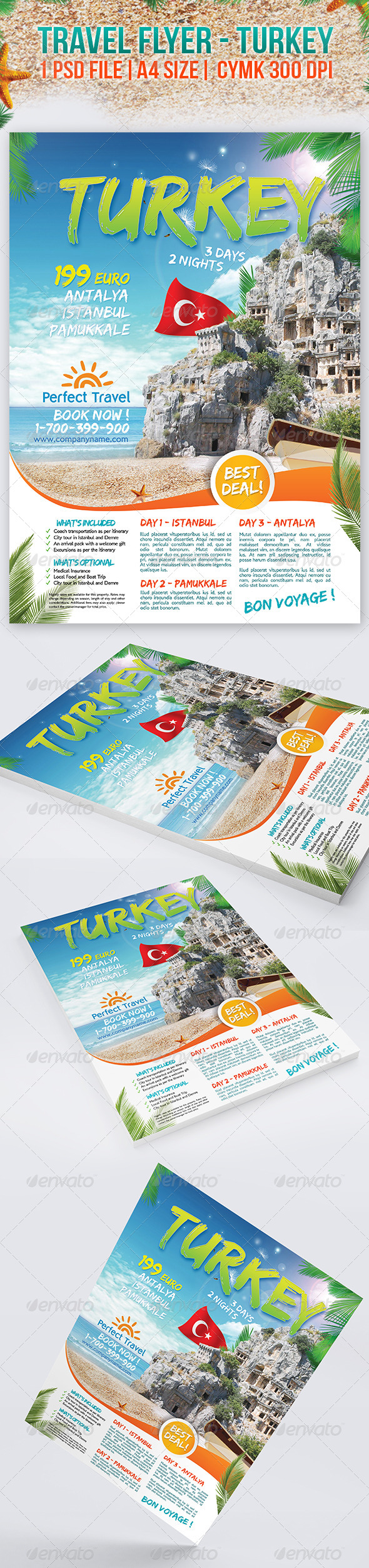 A4 Flyer Travel Turkey