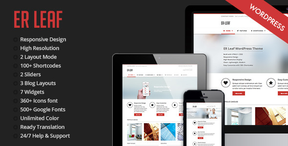 ER Leaf - Responsive Business WordPress Theme