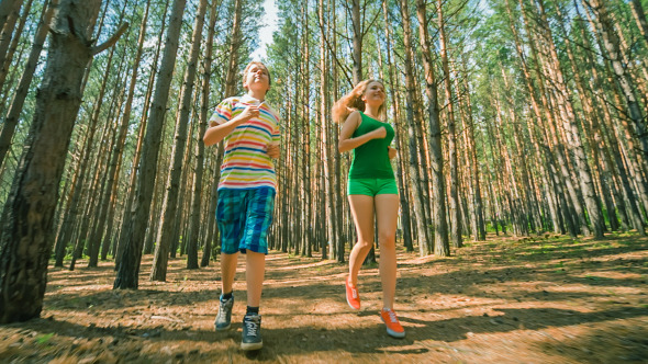 Jogging in Wood Jogging in Wood