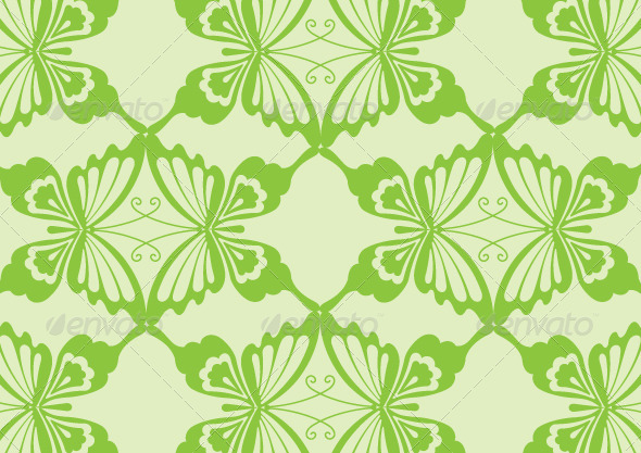 Green Butterfly Pattern Design Green Butterfly Pattern Design