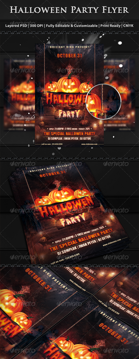 Halloween Party Flyer Template