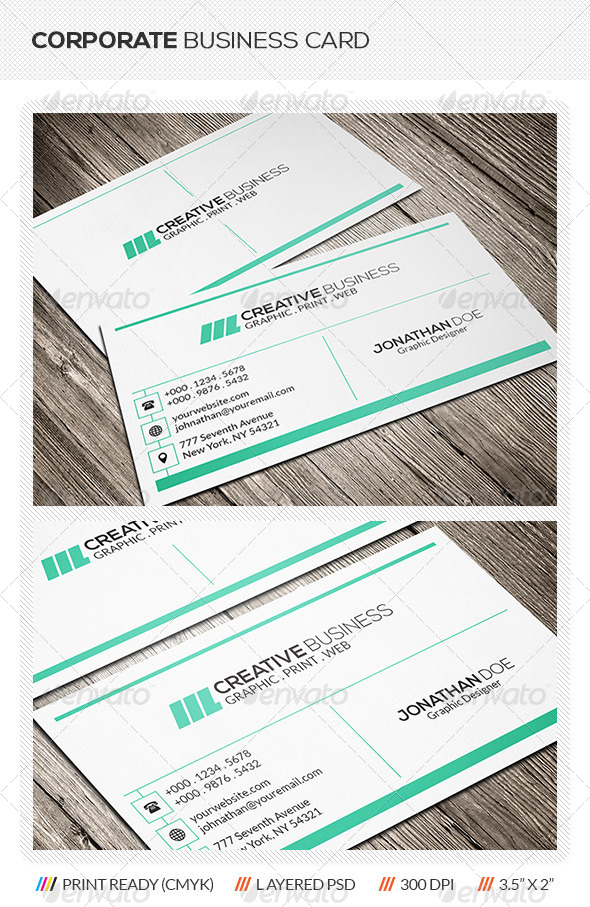 Corporate Business Card Template Corporate Business Card Template