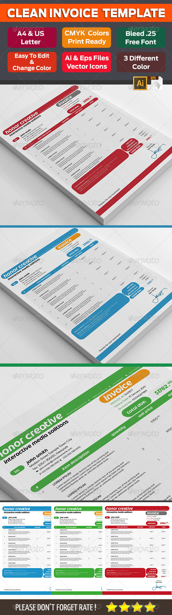 Proffesional Invoice Template 02 Proffesional Invoice Template 02