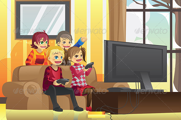 Kids Playing Video Games Kids Playing Video Games