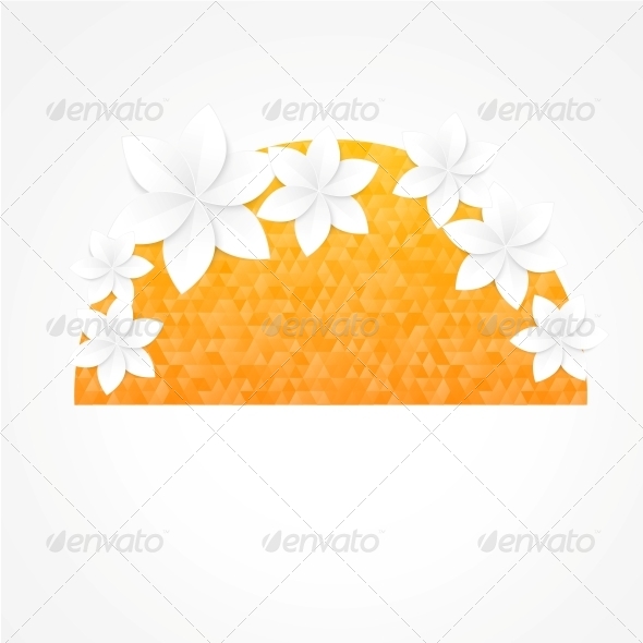 Paper Flowers and Place for Text Paper Flowers and Place for Text