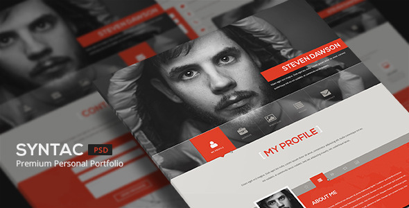 Syntac - Flat Personal Portfolio Html5 Template