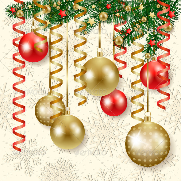 Christmas Background with Baubles Christmas Background with Baubles