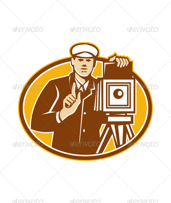 Photographer Vintage Camera Front Retro Photographer Vintage Camera Front Retro