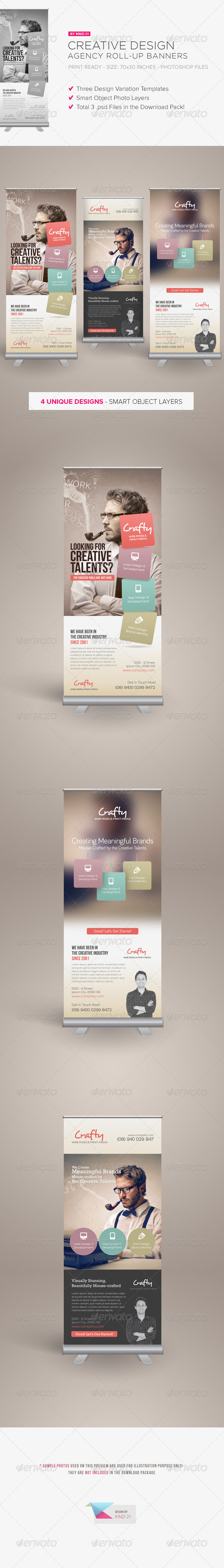 Creative Design Agency Roll-up Banners - Signage Print Templates