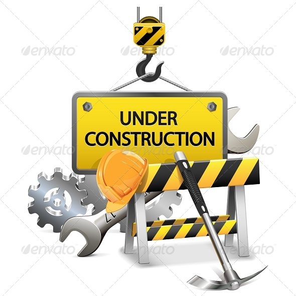 Vector Under Construction Concept with Frame Vector Under Construction Concept with Frame
