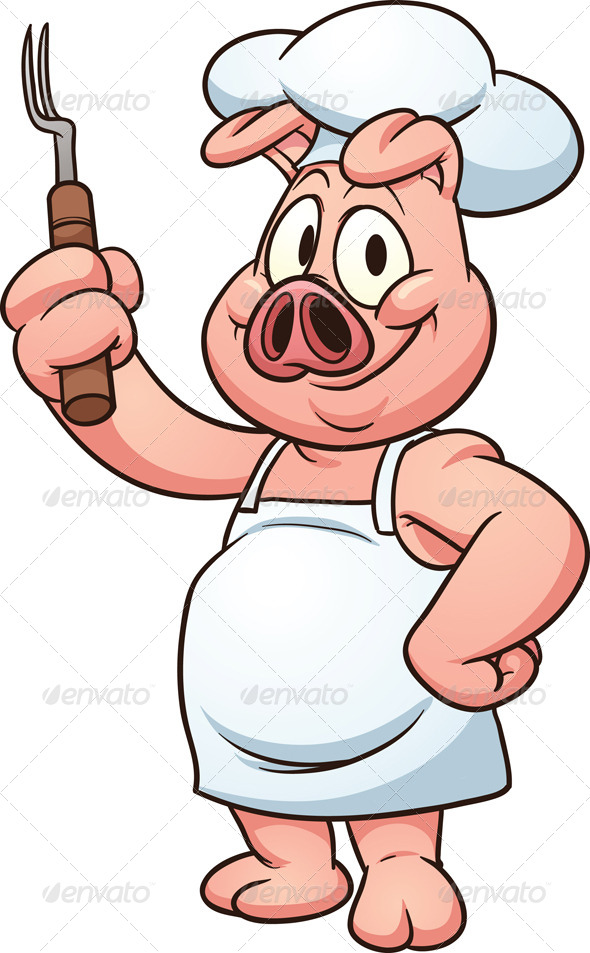 pig chef clipart - photo #2