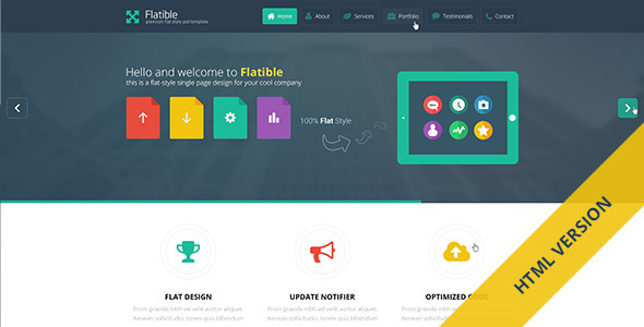 Flatible - Single Page HTML5 Template