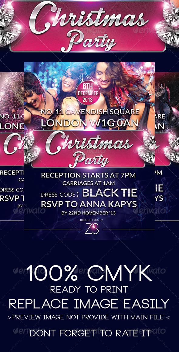 Christmas Party Flyer Print Templates