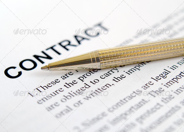 Signing a Contract.
