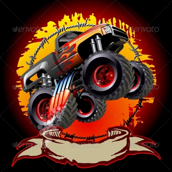 Cartoon Monster Truck