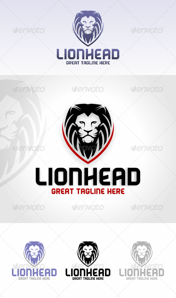 Lion Head Logo Template