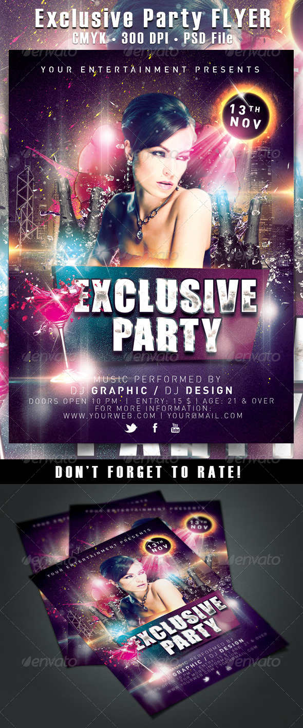 Exclusive Party Flyer - Clubs & Parties Events