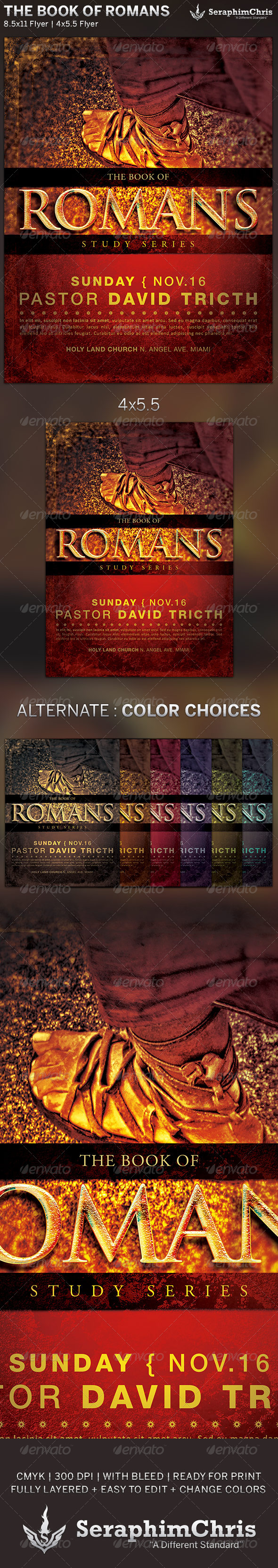 The Book of Romans Church Flyer Template The Book of Romans Church Flyer Template