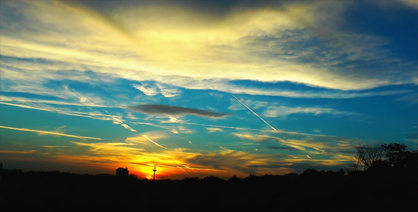 Sunset and Planes Time Lapse Sunset and Planes Time Lapse