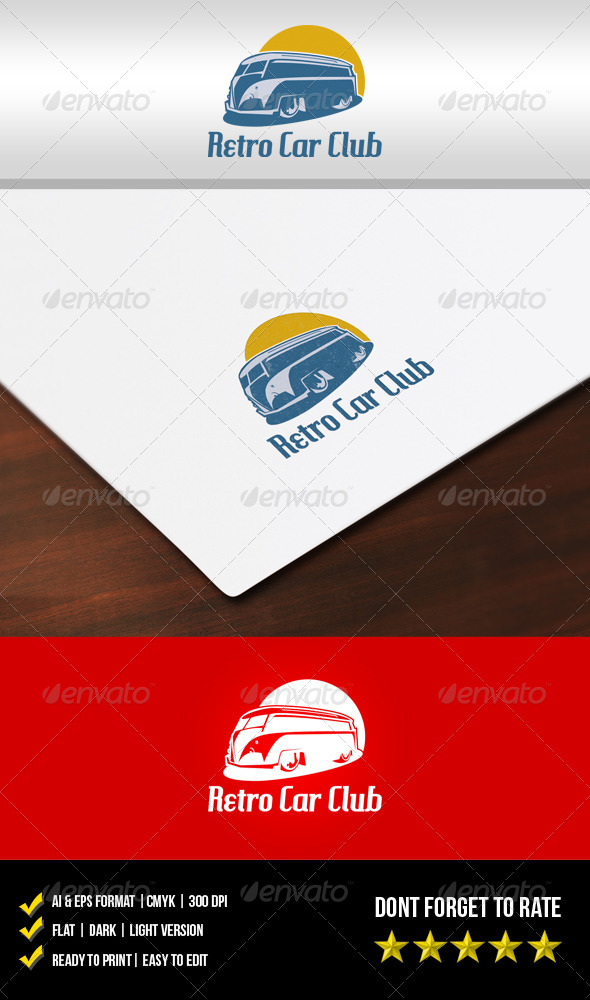 Retro Car Club Logo