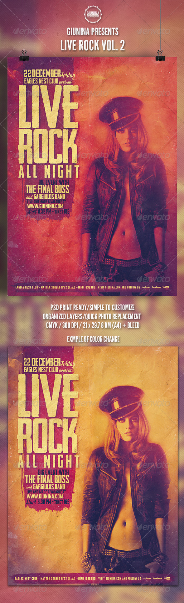 Rock Live Vol.2 Flyer/Poster - Events Flyers