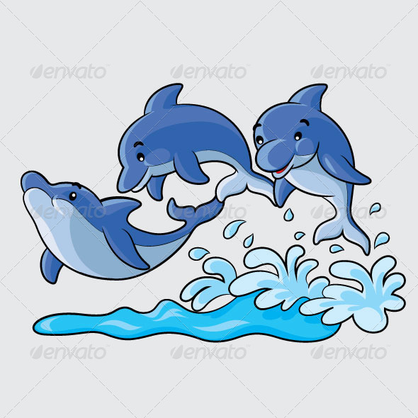 Dolphins Cartoon Dolphins Cartoon