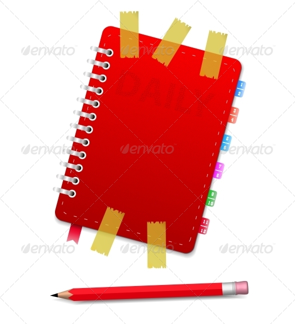 Personal Organizer with Scotch and Red Pencil Personal Organizer with Scotch and Red Pencil