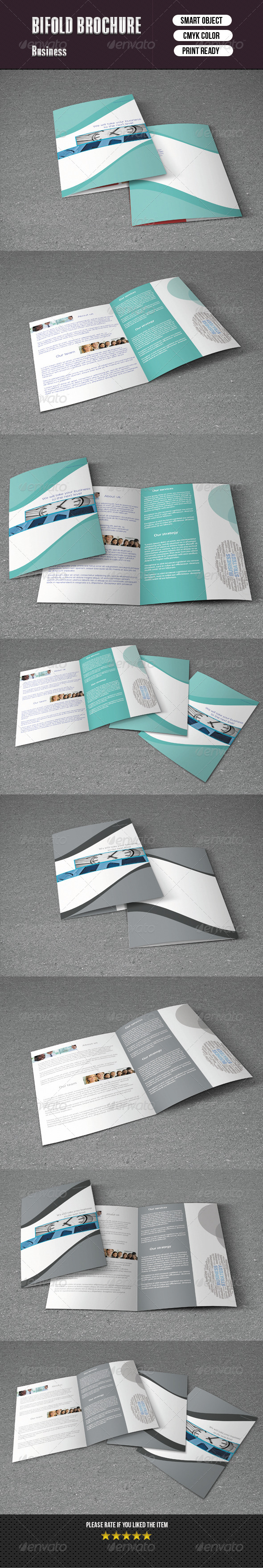 Bifold Brochure For Business - 2 Color Version - Corporate Brochures