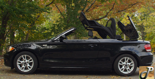 Sports Car Convertible Top Up and Down Sports Car Convertible Top Up and Down