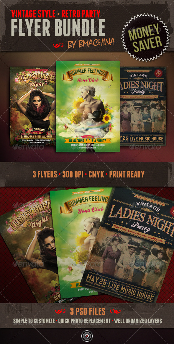 Vintage Flyer Bundle Vintage Flyer Bundle