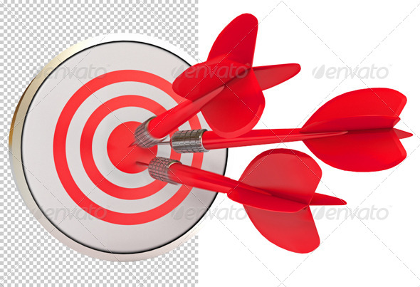 The dart hits the target The dart hits the target
